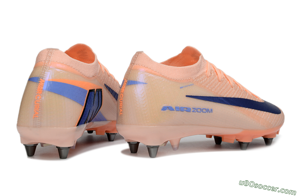 Nike Air Zoom Mercurial Vapor 16 Elite SG Soft Ground Soccer Cleats - Peach/Royal Blue/Pastel Orange 6