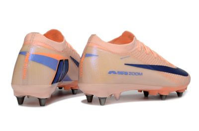 Nike Air Zoom Mercurial Vapor 16 Elite SG Soft Ground Soccer Cleats - Peach/Royal Blue/Pastel Orange