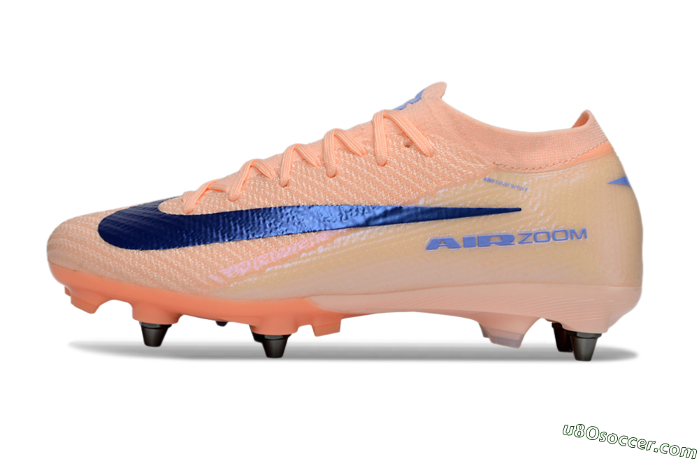 Nike Air Zoom Mercurial Vapor 16 Elite SG Soft Ground Soccer Cleats - Peach/Royal Blue/Pastel Orange 2