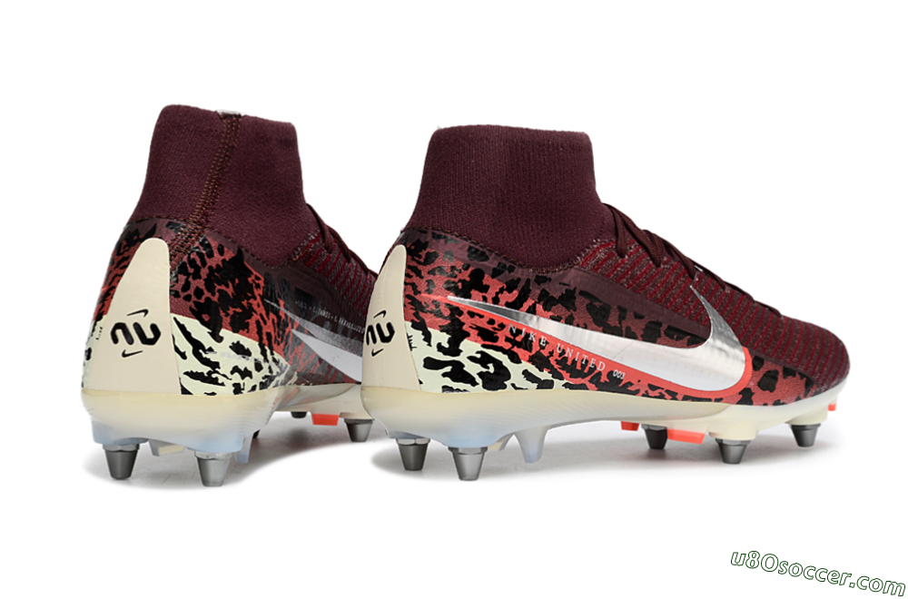 Nike Air Zoom Mercurial Superfly 10 Elite SG Soft Ground Soccer Cleats - Red/Dark Berry/Metallic Silver 6