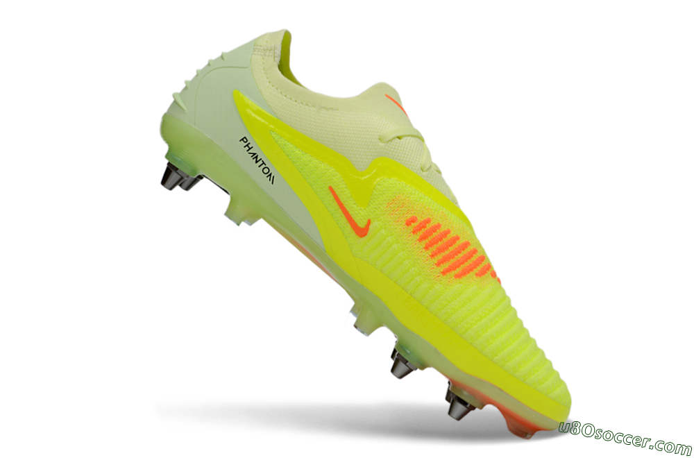 Nike Phantom 6 Elite Low SG Soft Ground Soccer Cleats - Yellow/Fluorescent Green/Neon Orange 4