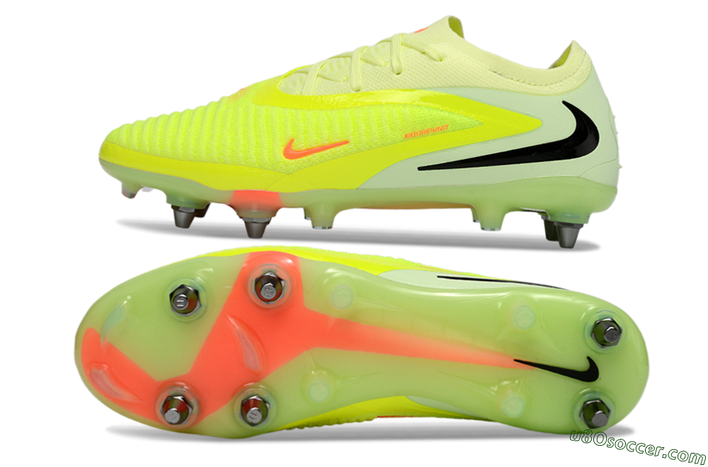 Nike Phantom 6 Elite Low SG Soft Ground Soccer Cleats - Yellow/Fluorescent Green/Neon Orange 0