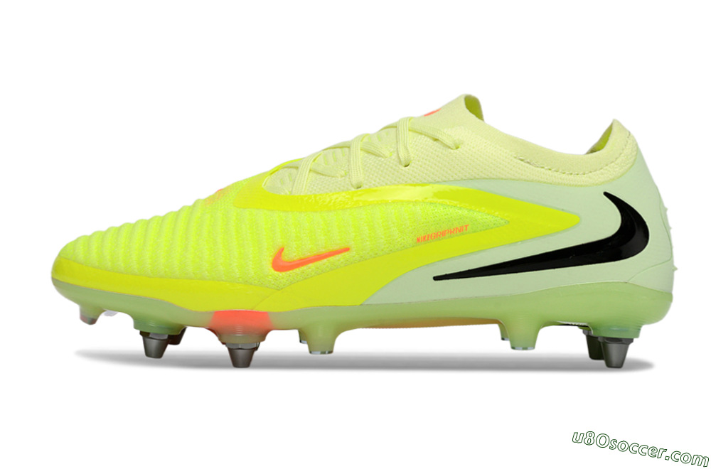 Nike Phantom 6 Elite Low SG Soft Ground Soccer Cleats - Yellow/Fluorescent Green/Neon Orange 2
