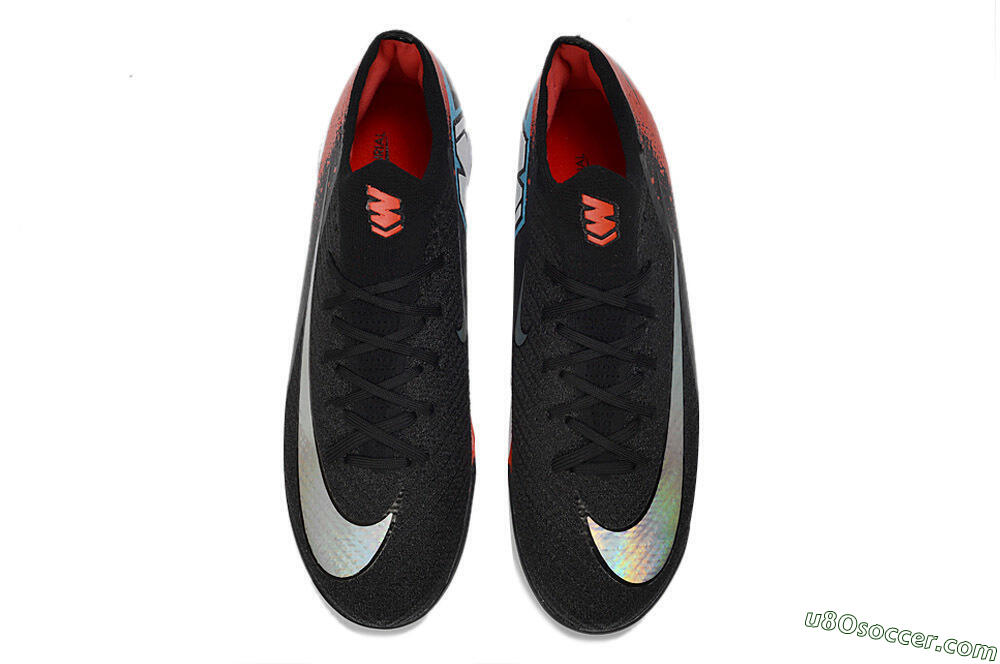 Nike Air Zoom Mercurial Vapor 16 Elite TF Artificial Turf Soccer Shoes - Black/Crimson Burst/Shadow Black 4
