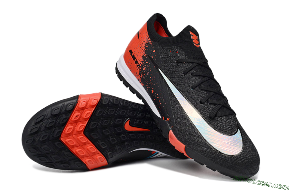 Nike Air Zoom Mercurial Vapor 16 Elite TF Artificial Turf Soccer Shoes - Black/Crimson Burst/Shadow Black 3