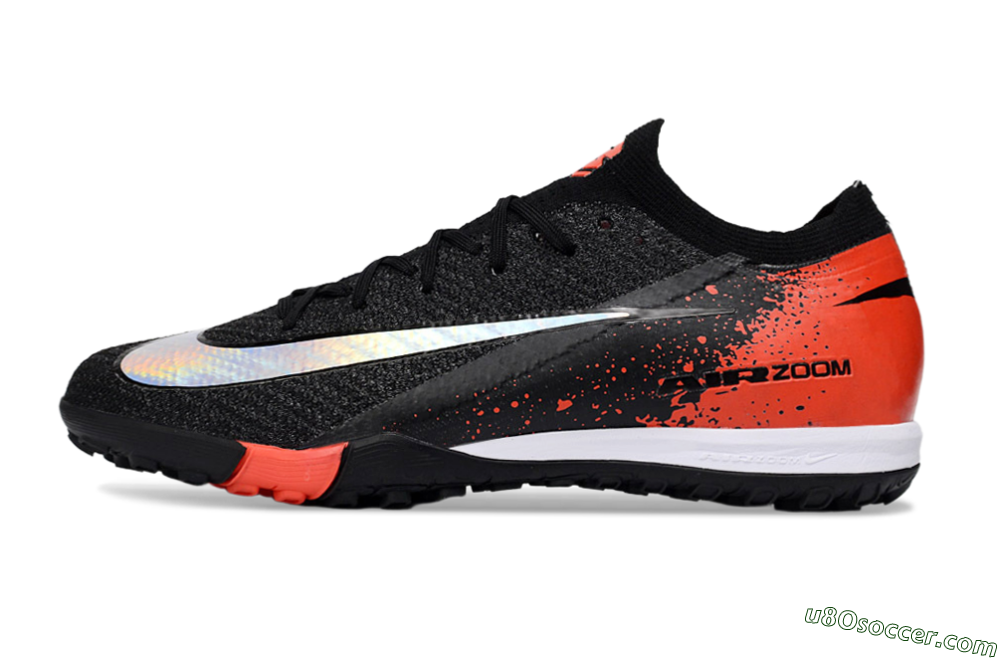 Nike Air Zoom Mercurial Vapor 16 Elite TF Artificial Turf Soccer Shoes - Black/Crimson Burst/Shadow Black 2