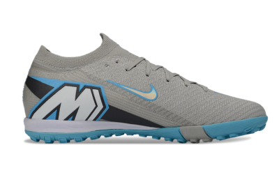 Nike Air Zoom Mercurial Vapor 16 Elite TF Artificial Turf Soccer Shoes - Gray/Sky Blue/Sea Foam