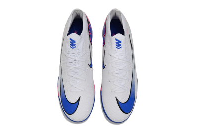 Nike Air Zoom Mercurial Vapor 16 Elite TF Artificial Turf Soccer Shoes - White/Electric Blue/Pink Flash