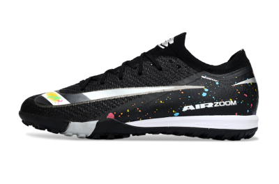 Nike Air Zoom Mercurial Vapor 16 Elite TF Artificial Turf Soccer Shoes - Black/Rainbow Splash/Sleek White