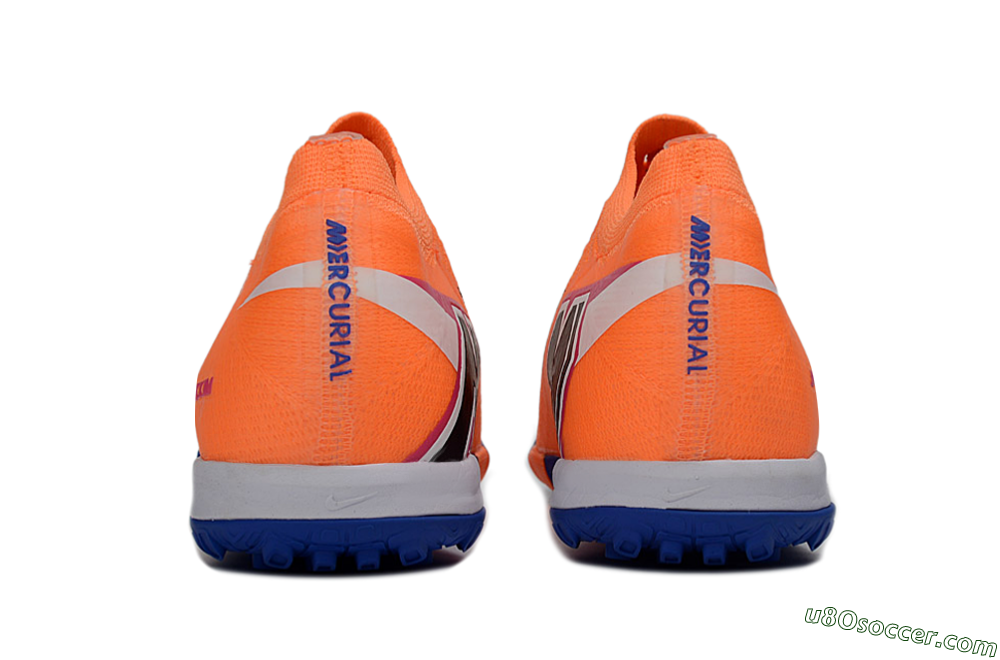 Nike Air Zoom Mercurial Vapor 16 Elite TF Artificial Turf Soccer Shoes - Orange/Electric Blue/Fiery Orange 5
