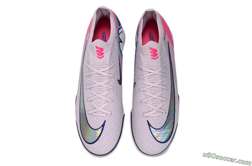 Nike Air Zoom Mercurial Vapor 16 Elite TF Artificial Turf Soccer Shoes - Lilac/Bright Pink/Dark Blue 4
