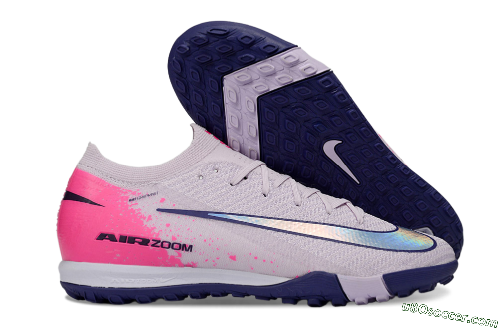 Nike Air Zoom Mercurial Vapor 16 Elite TF Artificial Turf Soccer Shoes - Lilac/Bright Pink/Dark Blue 1