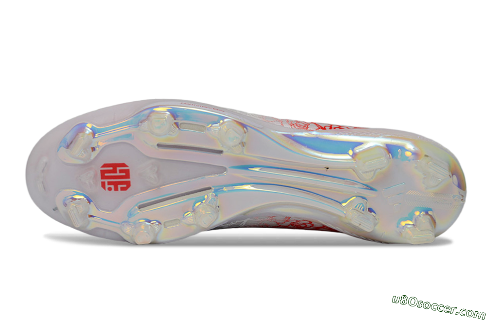 Adidas F50 Elite Lightstrike Pro FG Firm Ground Soccer Cleats - White/Crimson Red/Black 6