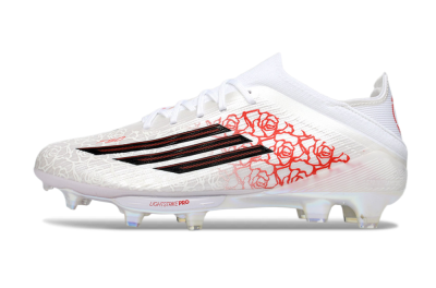 Adidas F50 Elite Lightstrike Pro FG Firm Ground Soccer Cleats - White/Crimson Red/Black