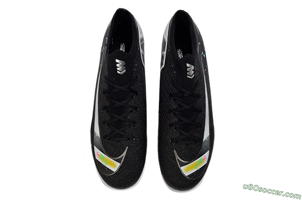 Nike Air Zoom Mercurial Vapor 16 Elite FG Firm Ground Soccer Cleats - Black/Vibrant Color Splash/White Accents 4