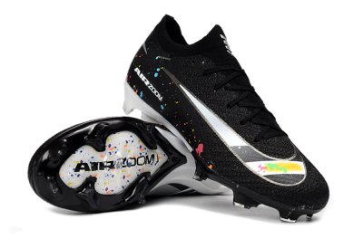 Nike Air Zoom Mercurial Vapor 16 Elite FG Firm Ground Soccer Cleats - Black/Vibrant Color Splash/White Accents