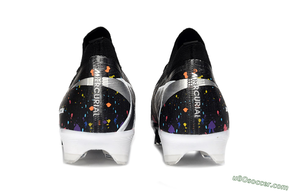 Nike Air Zoom Mercurial Vapor 16 Elite FG Firm Ground Soccer Cleats - Black/Vibrant Color Splash/White Accents 5