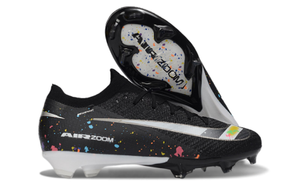 Nike Air Zoom Mercurial Vapor 16 Elite FG Firm Ground Soccer Cleats - Black/Vibrant Color Splash/White Accents