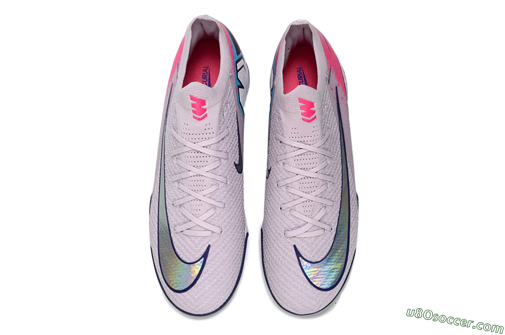 Nike Air Zoom Mercurial Vapor 16 Elite FG Firm Ground Soccer Cleats - Lilac/Bright Pink/Frosty Blue 4