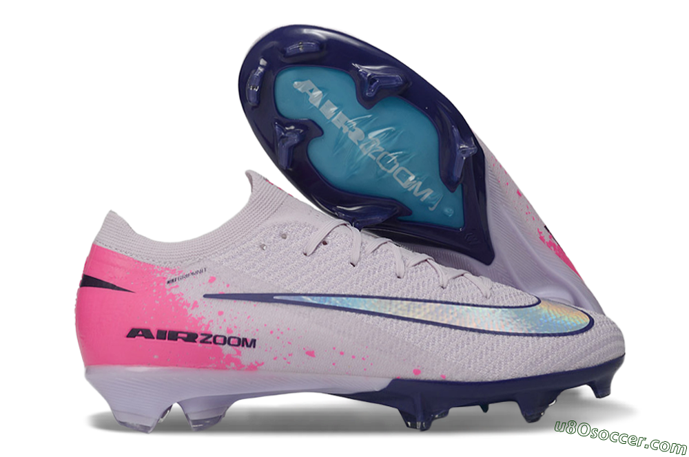 Nike Air Zoom Mercurial Vapor 16 Elite FG Firm Ground Soccer Cleats - Lilac/Bright Pink/Frosty Blue 1