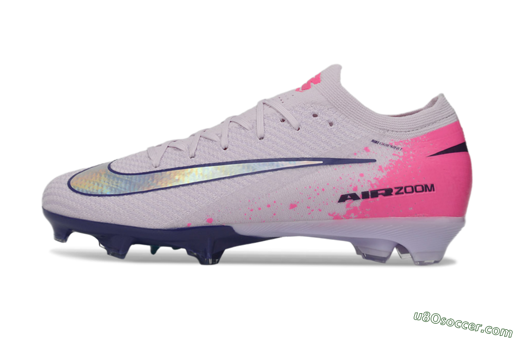 Nike Air Zoom Mercurial Vapor 16 Elite FG Firm Ground Soccer Cleats - Lilac/Bright Pink/Frosty Blue 2