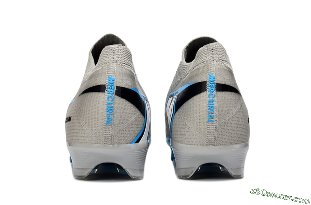 Nike Air Zoom Mercurial Vapor 16 Elite FG Firm Ground Soccer Cleats - Gray/Sky Blue/Light Gray 5