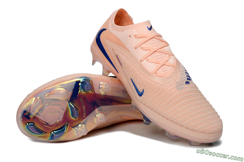 Nike Phantom 6 Elite Low FG Firm Ground Soccer Cleats - Peach/Ocean Blue/Sunset Pink 3
