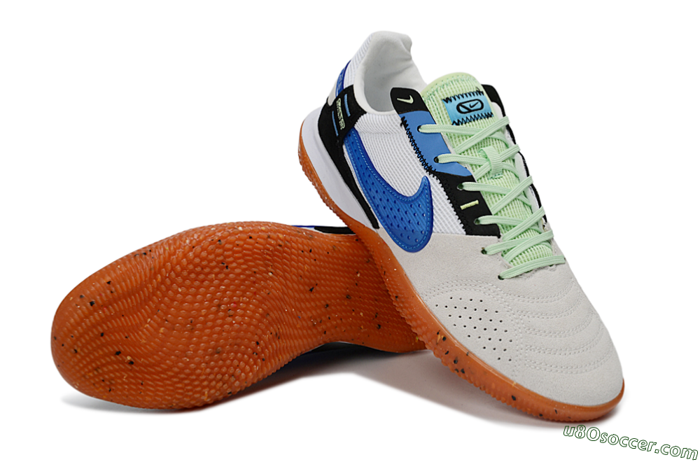 Nike Street Gato IC Indoor & Futsal Soccer Shoes - Blue/Orange Blast/Clay Beige 3