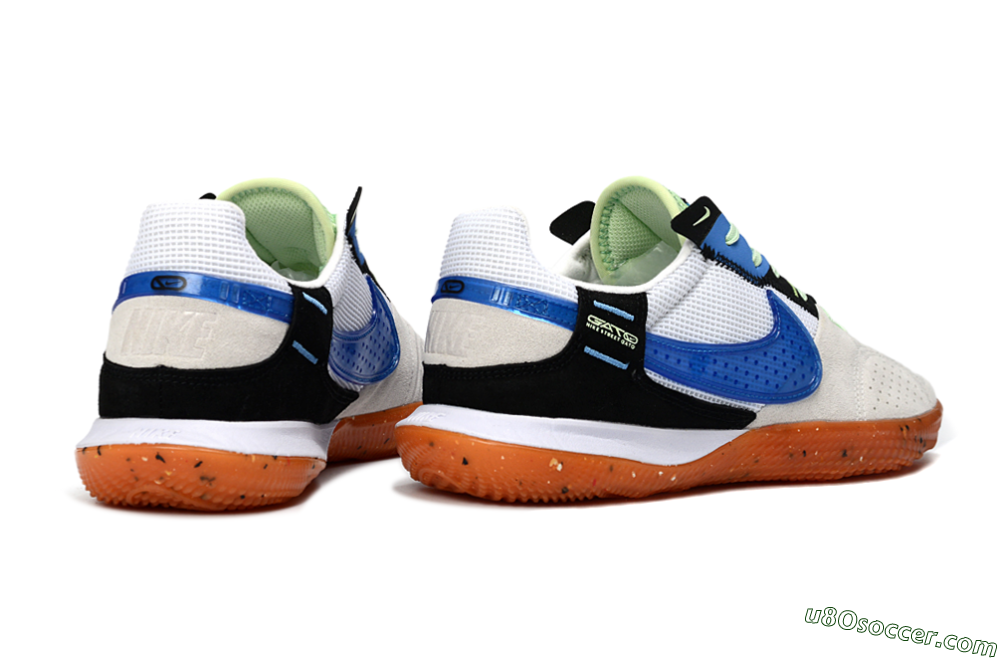 Nike Street Gato IC Indoor & Futsal Soccer Shoes - Blue/Orange Blast/Clay Beige 6