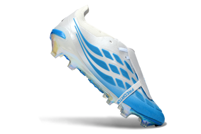 Adidas Predator 26 Elite Fold-Over Tongue FG Firm Ground Soccer Cleats - Blue/Sky Blue/Black