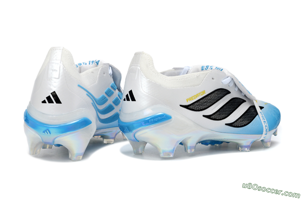 Adidas Predator 26 Elite Fold-Over Tongue FG Firm Ground Soccer Cleats - Blue/Sky Blue/Black 6