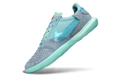 Nike Street Gato IC Indoor & Futsal Soccer Shoes - Blue/Light Blue/Soft Grey