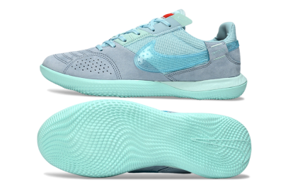 Nike Street Gato IC Indoor & Futsal Soccer Shoes - Blue/Light Blue/Soft Grey