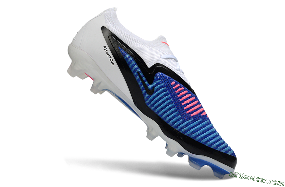 Nike Phantom 6 Elite Low FG Firm Ground Soccer Cleats - Blue/Electric Blue/Neon Pink 4