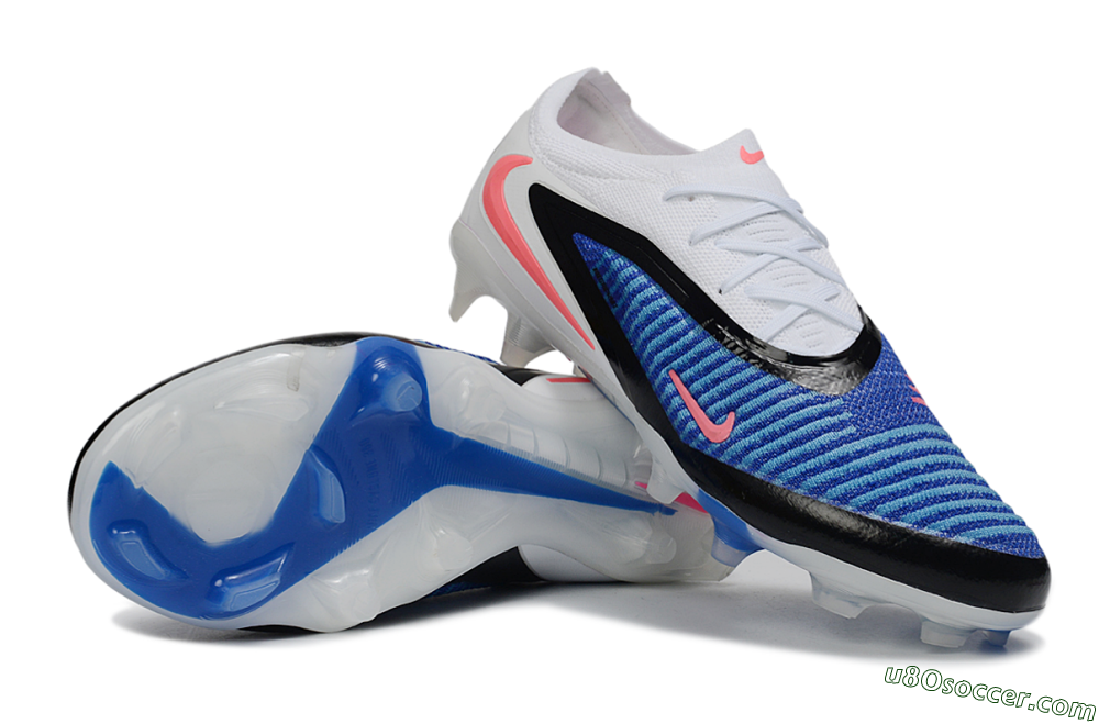 Nike Phantom 6 Elite Low FG Firm Ground Soccer Cleats - Blue/Electric Blue/Neon Pink 0