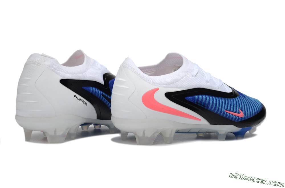 Nike Phantom 6 Elite Low FG Firm Ground Soccer Cleats - Blue/Electric Blue/Neon Pink 6