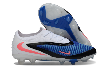 Nike Phantom 6 Elite Low FG Firm Ground Soccer Cleats - Blue/Electric Blue/Neon Pink