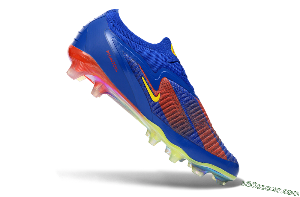 Nike Phantom 6 Elite Low FG Firm Ground Soccer Cleats - Blue/Vibrant Orange/Electric Yellow 4