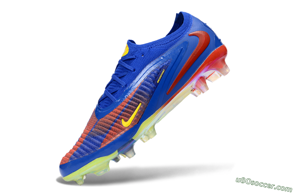 Nike Phantom 6 Elite Low FG Firm Ground Soccer Cleats - Blue/Vibrant Orange/Electric Yellow 5