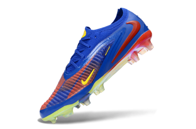 Nike Phantom 6 Elite Low FG Firm Ground Soccer Cleats - Blue/Vibrant Orange/Electric Yellow