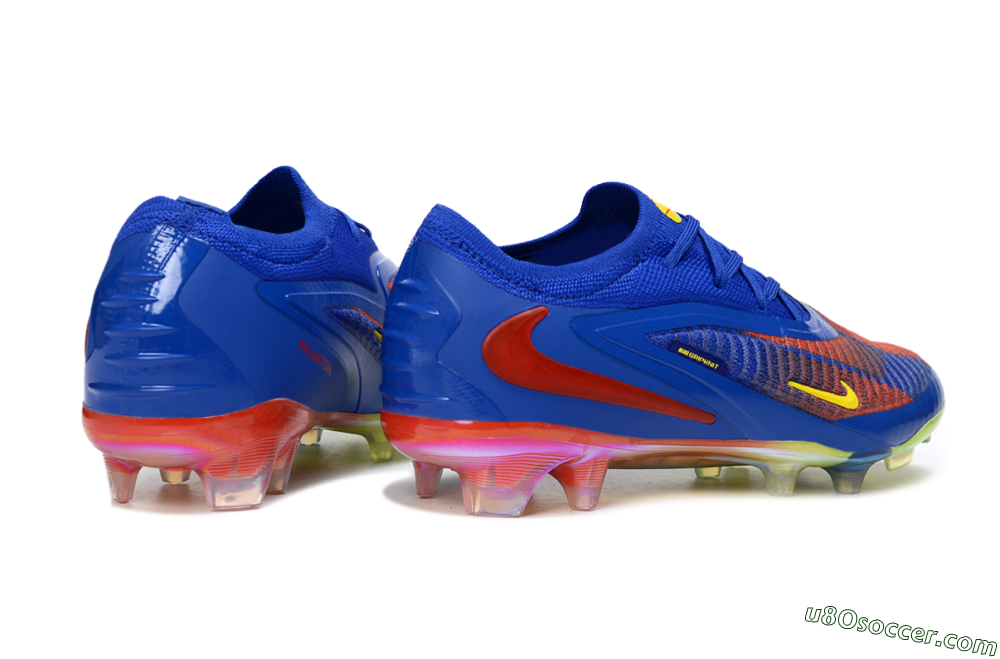 Nike Phantom 6 Elite Low FG Firm Ground Soccer Cleats - Blue/Vibrant Orange/Electric Yellow 6