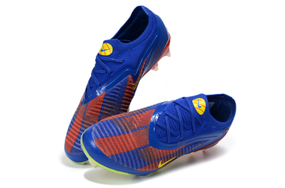Nike Phantom 6 Elite Low FG Firm Ground Soccer Cleats - Blue/Vibrant Orange/Electric Yellow