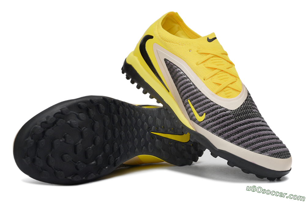 Nike Phantom 6 Elite Low TF Artificial Turf Soccer Shoes - Yellow/Electric Yellow/Charcoal Gray 0
