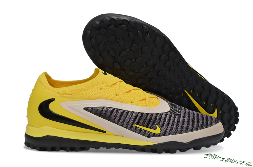 Nike Phantom 6 Elite Low TF Artificial Turf Soccer Shoes - Yellow/Electric Yellow/Charcoal Gray 1