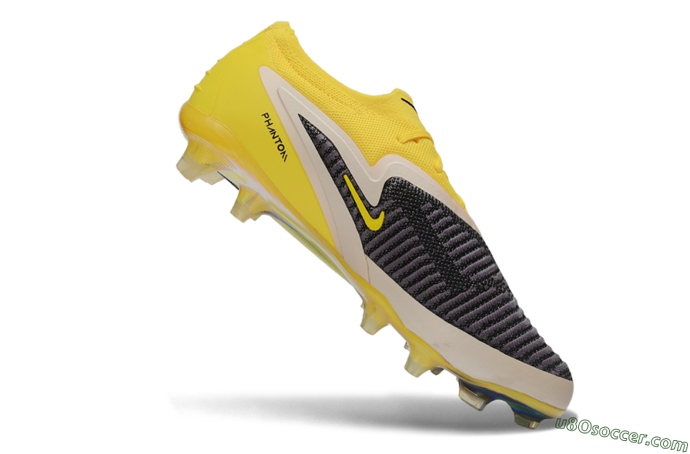 Nike Phantom 6 Elite Low FG Firm Ground Soccer Cleats - Yellow/Electric Yellow/Graphite Gray 4