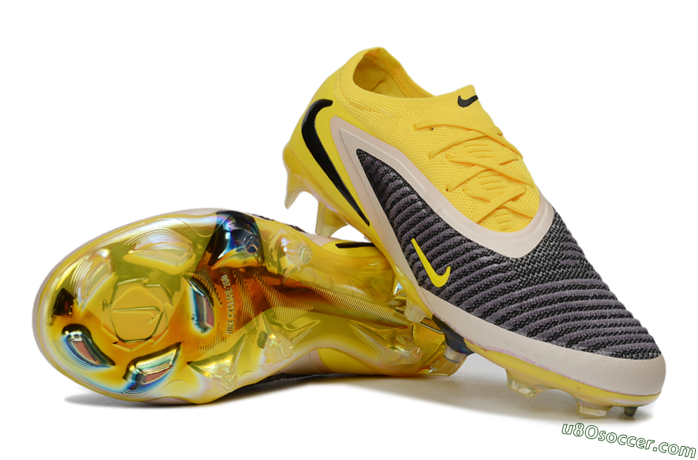 Nike Phantom 6 Elite Low FG Firm Ground Soccer Cleats - Yellow/Electric Yellow/Graphite Gray 0
