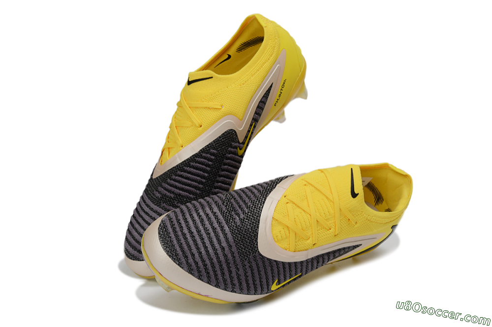 Nike Phantom 6 Elite Low FG Firm Ground Soccer Cleats - Yellow/Electric Yellow/Graphite Gray 3