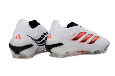 Adidas Predator 26 Elite FG Firm Ground Soccer Cleats - White/Vibrant Red/Black