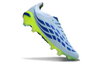 Adidas Predator 26 Elite FG Firm Ground Soccer Cleats - Blue/Electric Lime/Azure