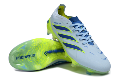 Adidas Predator 26 Elite FG Firm Ground Soccer Cleats - Blue/Electric Lime/Azure
